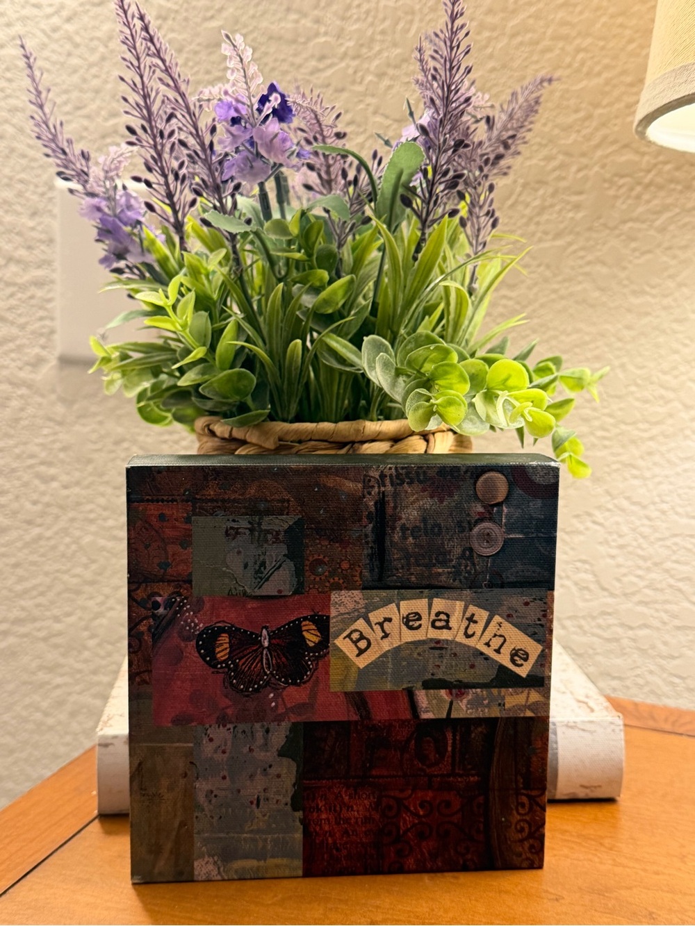 Demdaco Kelly Rae Roberts Mixed Media Wall  or Tabletop Print of “Breathe”